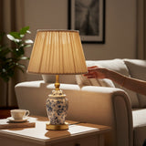 Amber Ceramic Modern Table Lamp