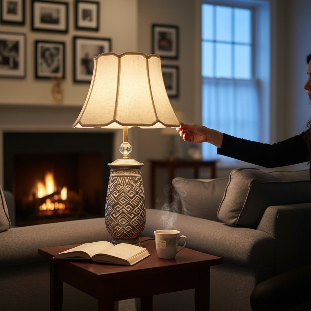 Classic Manor Ceramic Side Table Lamp