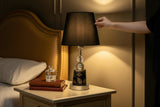 Elegant Floral-Print Ceramic Table Lamp