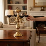 Bohemian Ceramic & Metallic Candle Holder