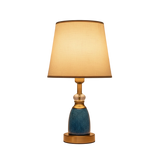 Elora Ceramic Blue Brass Table Lamp